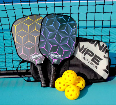 Pickleball Starter Kit - 2 Rackets, 4 Balls, & 1 Bag SNIPER SPORTS