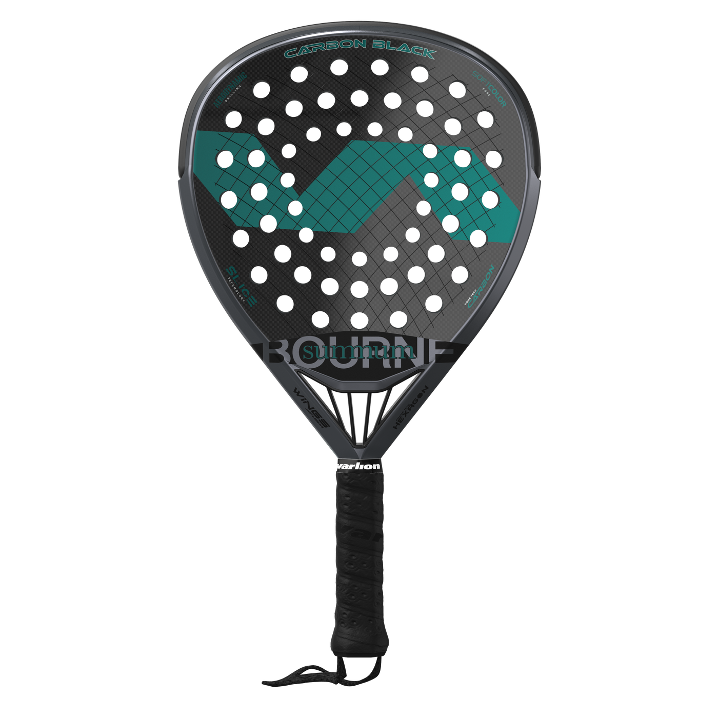 Varlion Bourne Summum Carbon Black Padel Racket-Padel Racket-Varlion