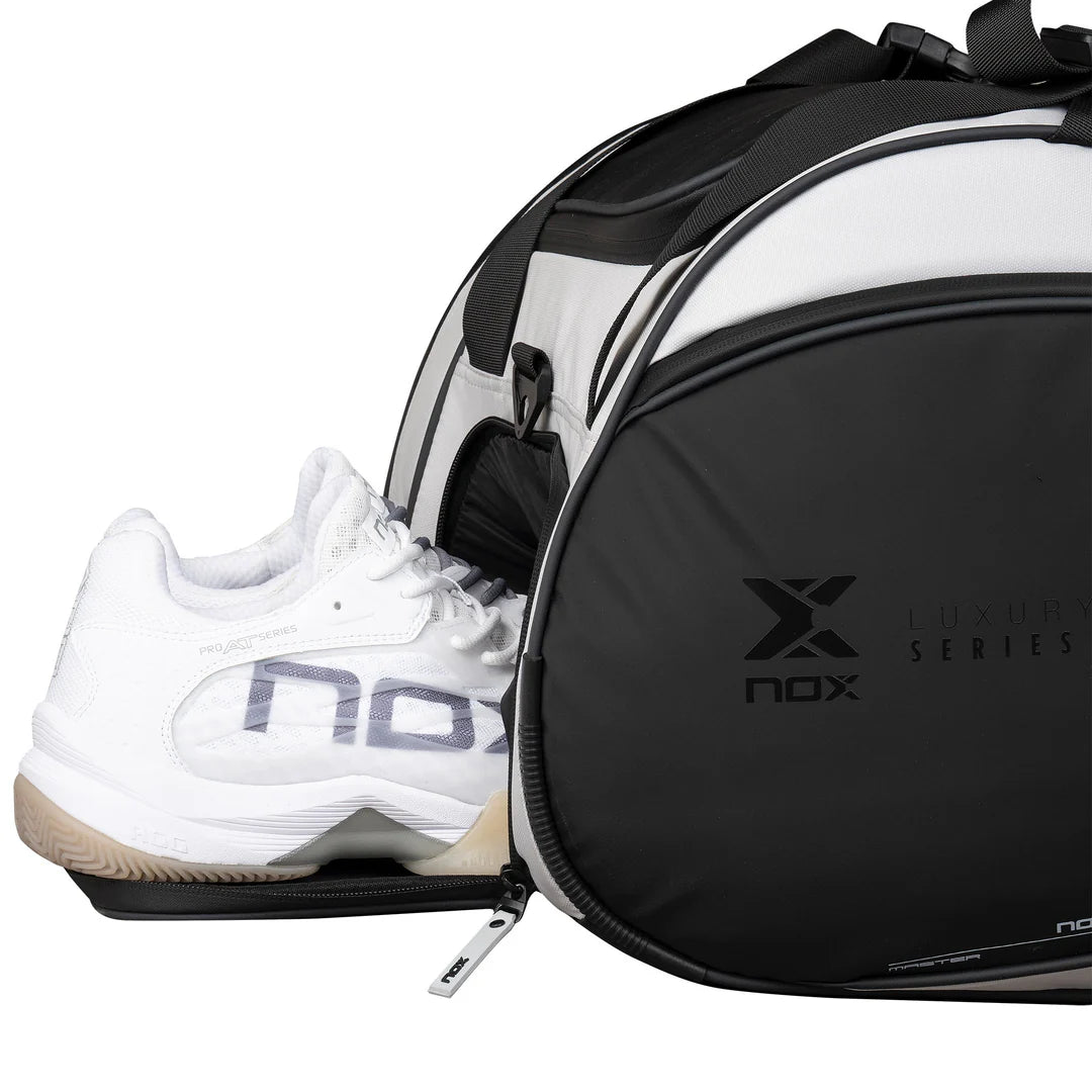 LUXURY MASTER SERIES BLACK/WHITE PADEL RACK BAG-Bag-NOX-Casas Padel