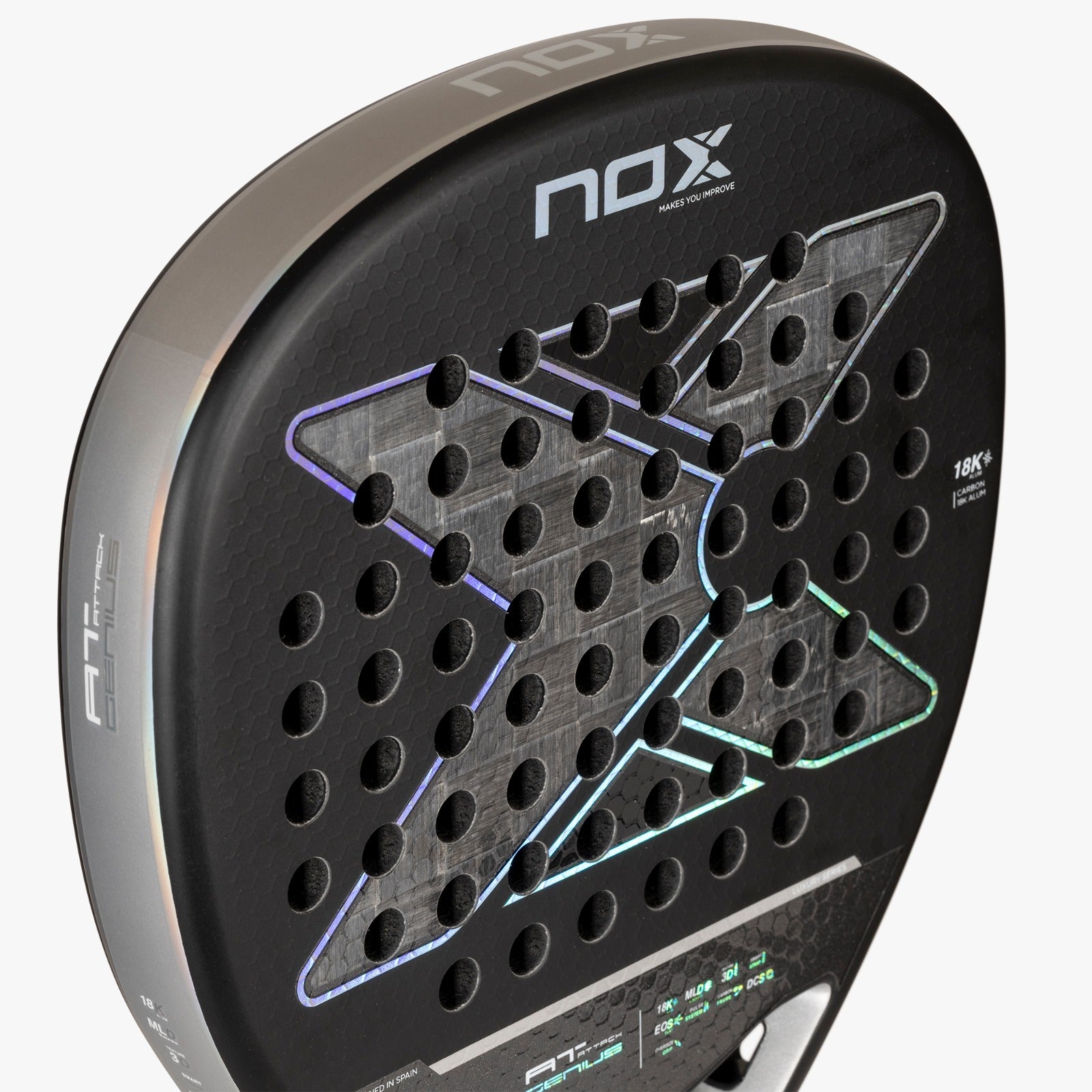 Nox AT10 Genius 18K By Agustin Tapia Padel Racket 24 Silver