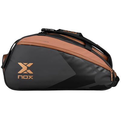 LUXURY OPEN SERIES PADEL BAG BLACK/BROWN-Bag-NOX-Casas Padel