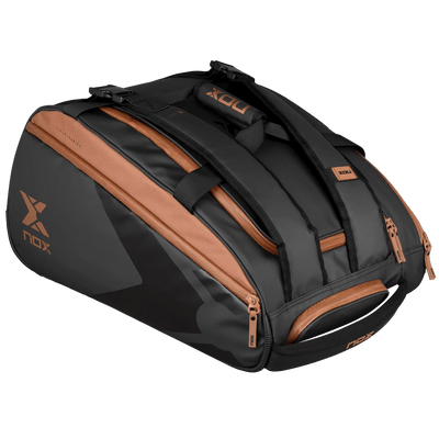 LUXURY OPEN SERIES PADEL BAG BLACK/BROWN-Bag-NOX-Casas Padel