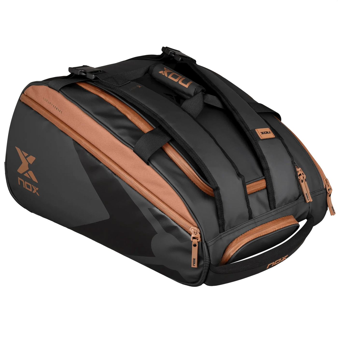 NOX LUXURY OPEN SERIES PADEL BAG BLACK/BROWN