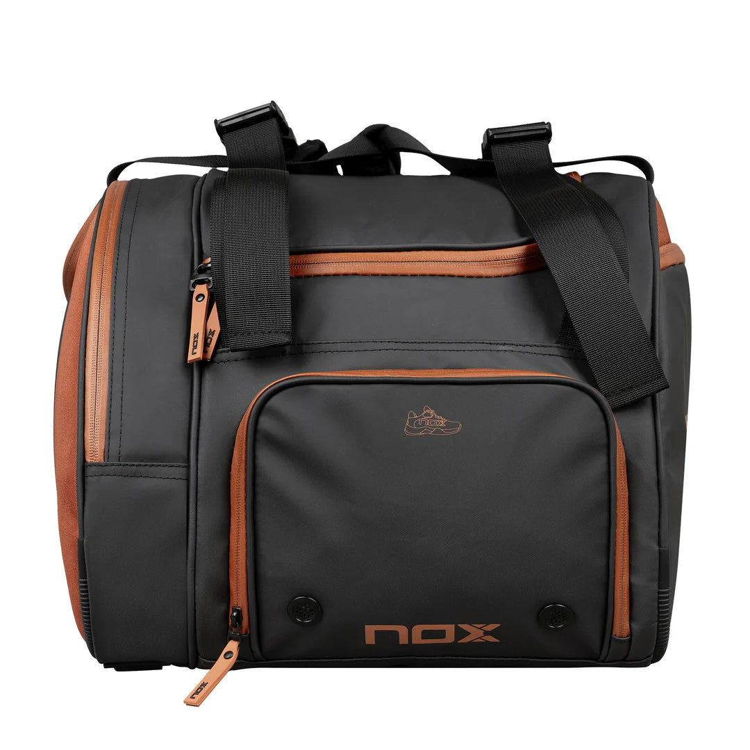 LUXURY OPEN SERIES PADEL BAG BLACK/BROWN-Bag-NOX-Casas Padel